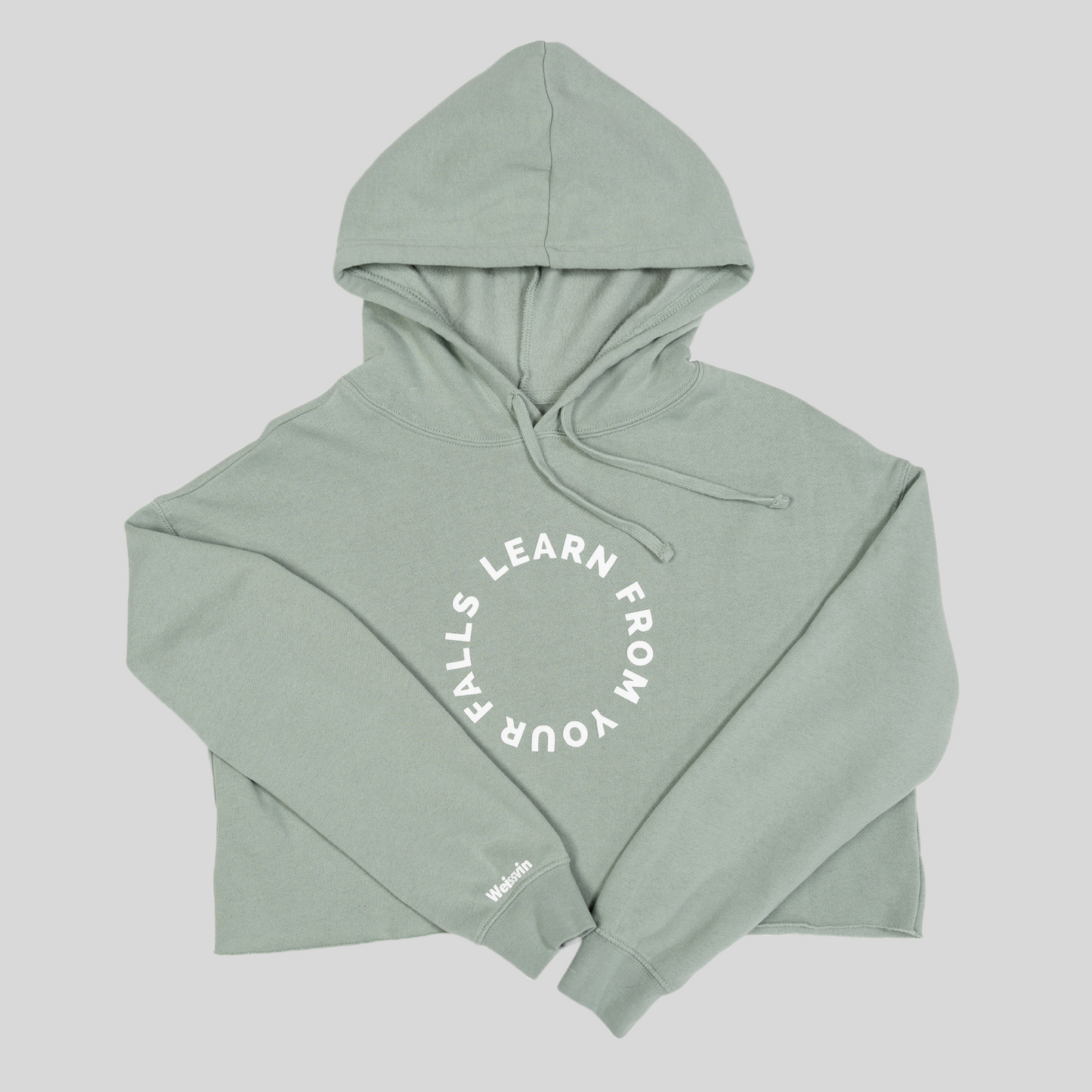 "Learn From Your Falls" Crop Hoodie
